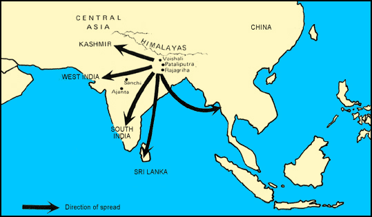 Spread in South Asia